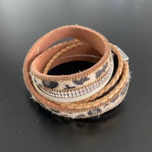 Leopard wrap bracelet